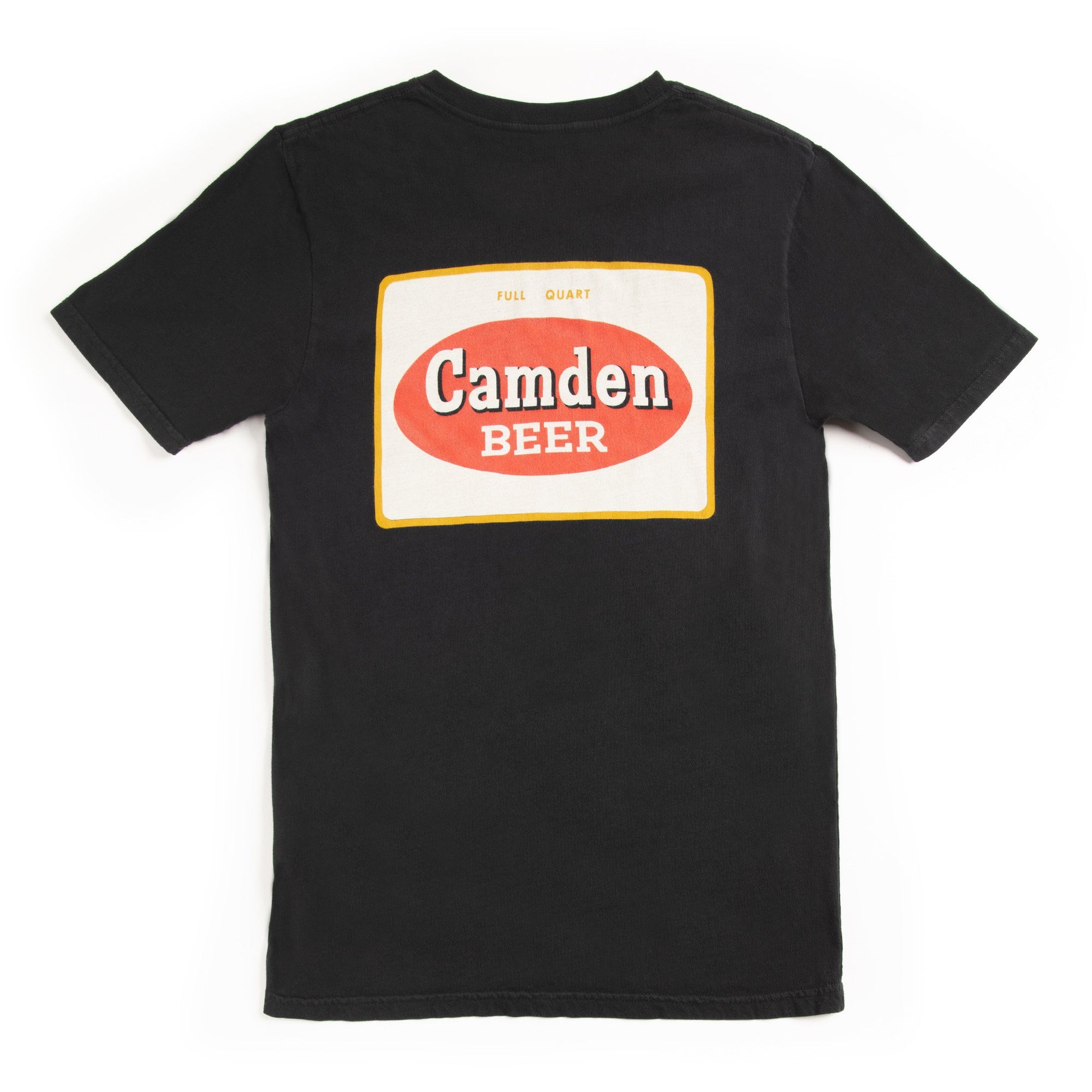 Black Full Quart Camden Beer T-Shirt Back
