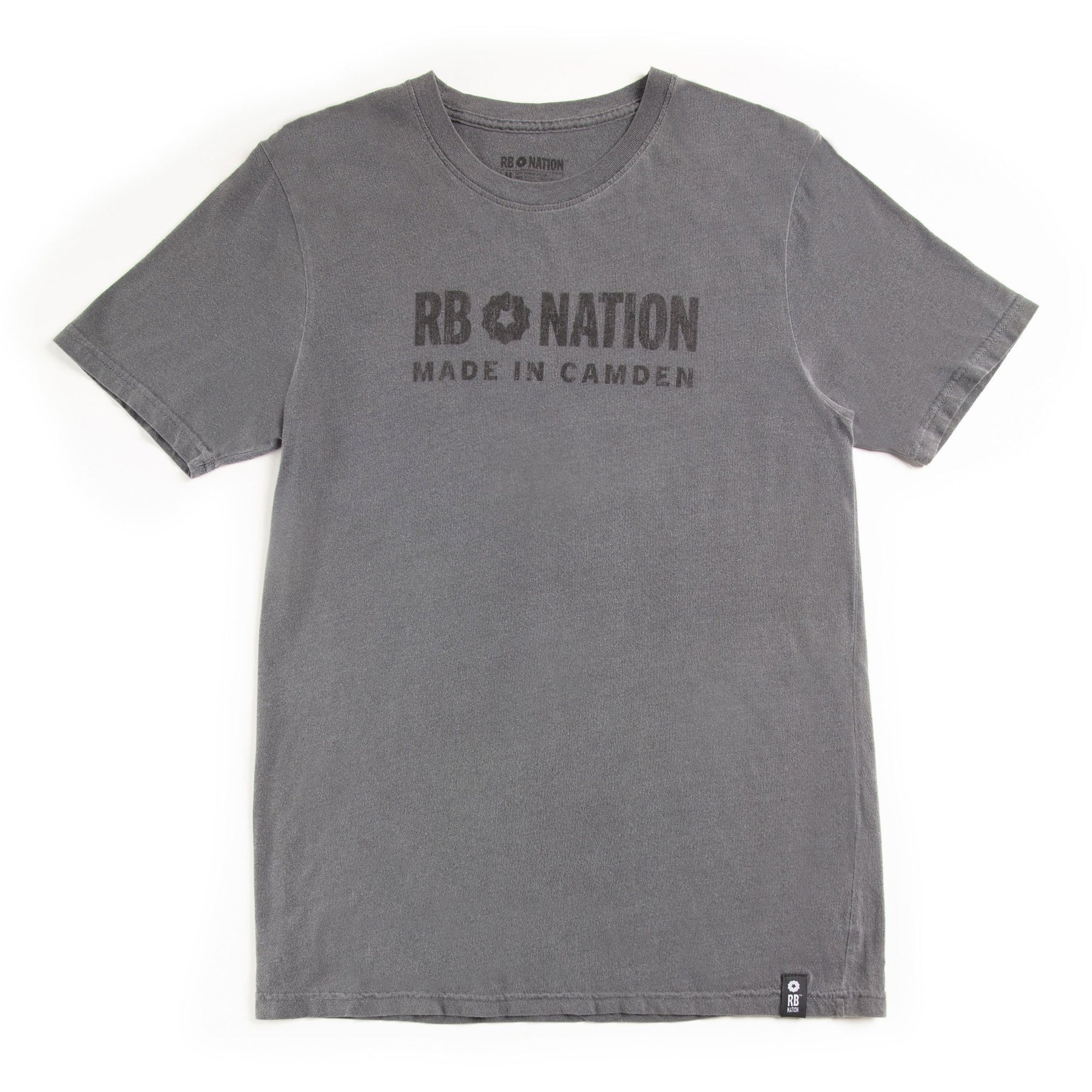 Grey and Black Rust Belt Nation Made in Camden T-shirt Front